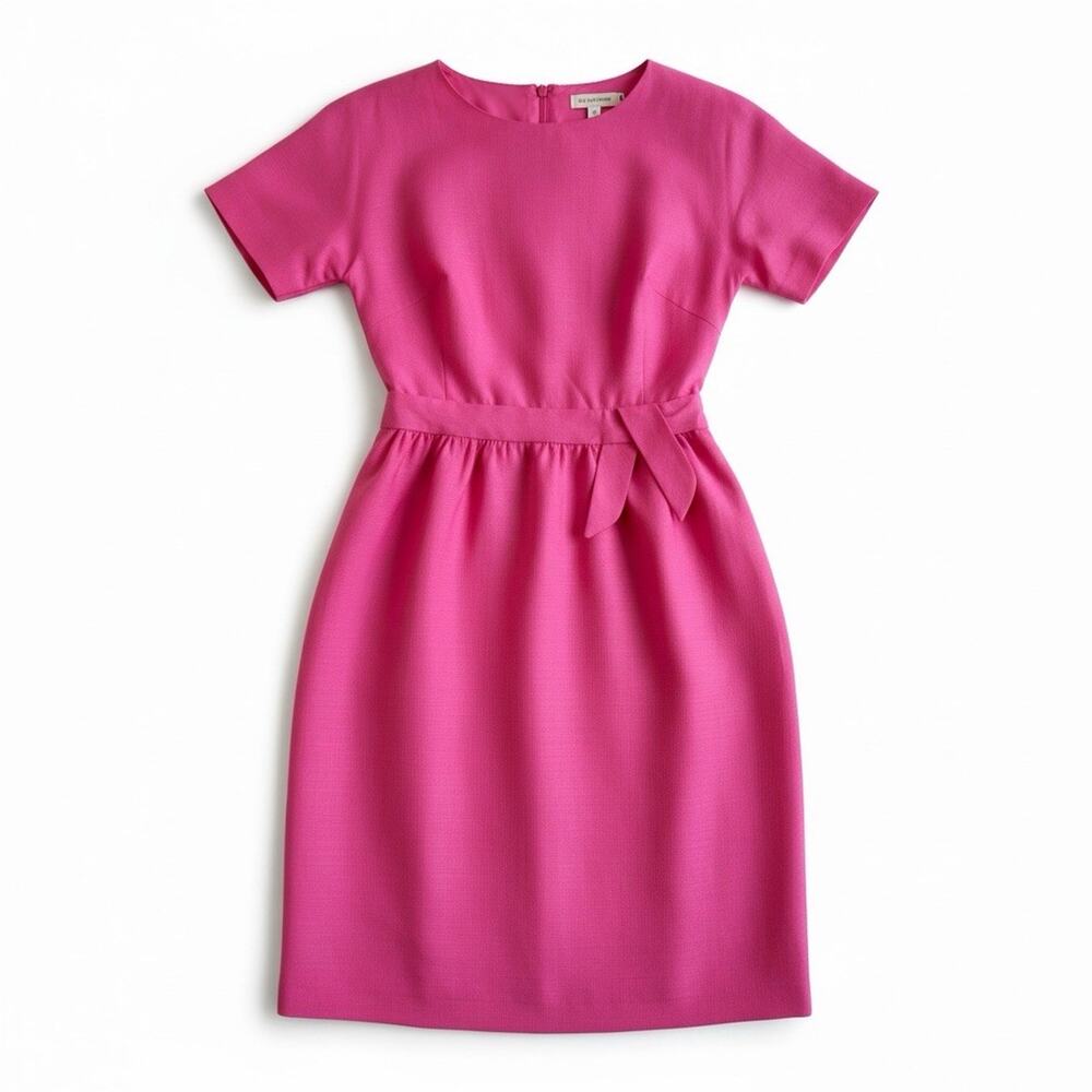 Vtg R & K Originals Pink Silk Pencil Dress 1950’s Sz S/M Buttons Metal Zipper